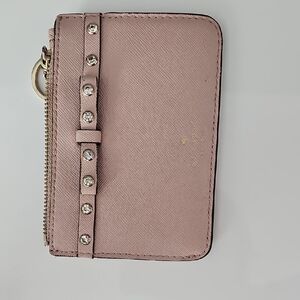Pink Studded Card Holder